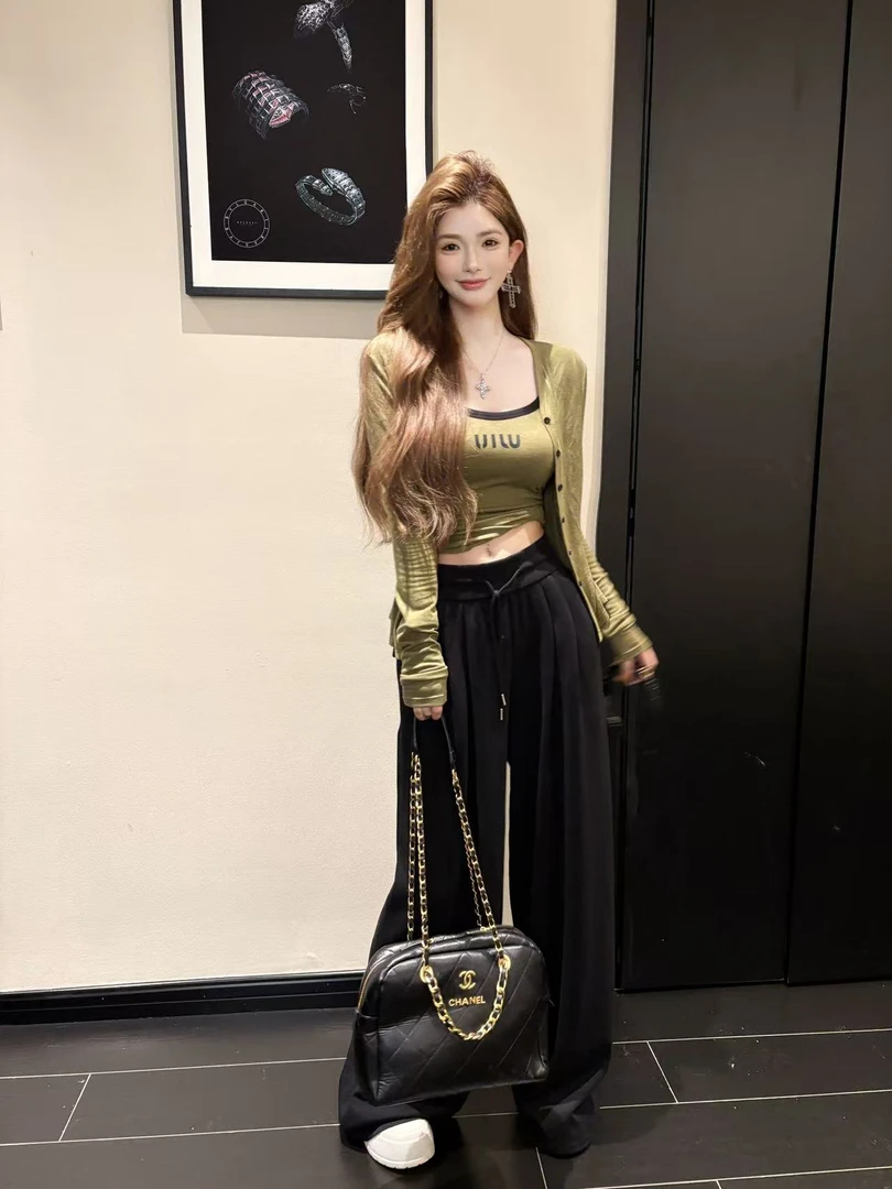 GUIDI GUDI【一万次等待】性感外套背心套装/黄加蓝