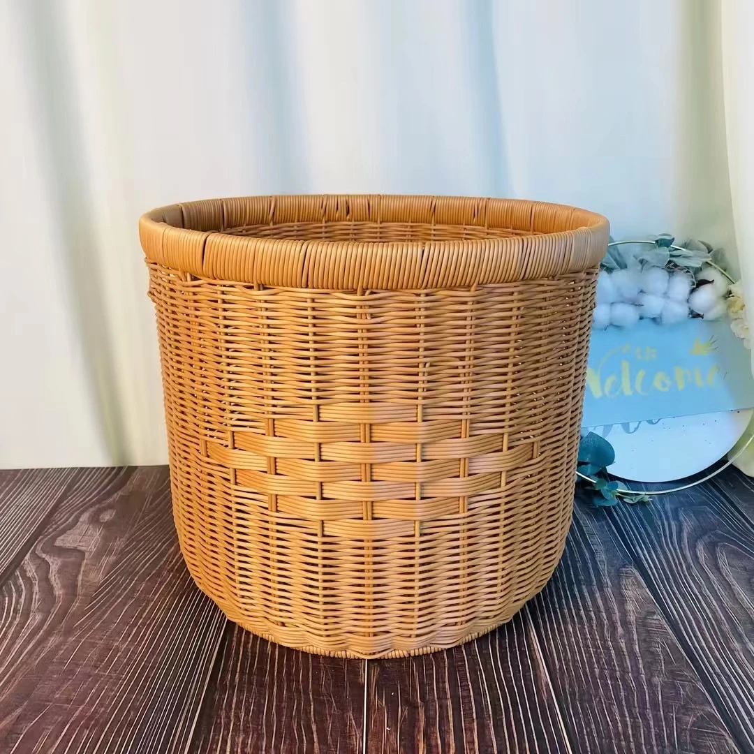 G10浅咖圆形双抽手加固收纳脏衣娄防水防霉脏衣桶38*33