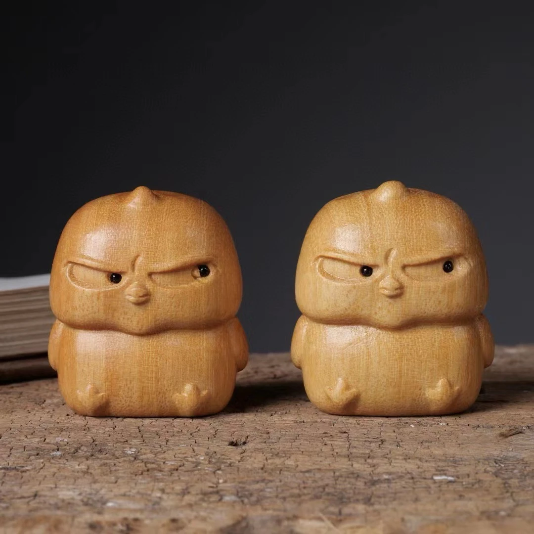 黄金檀黄杨木工艺品手把件瑞兽办公室摆件文玩礼品伴手礼书面装饰