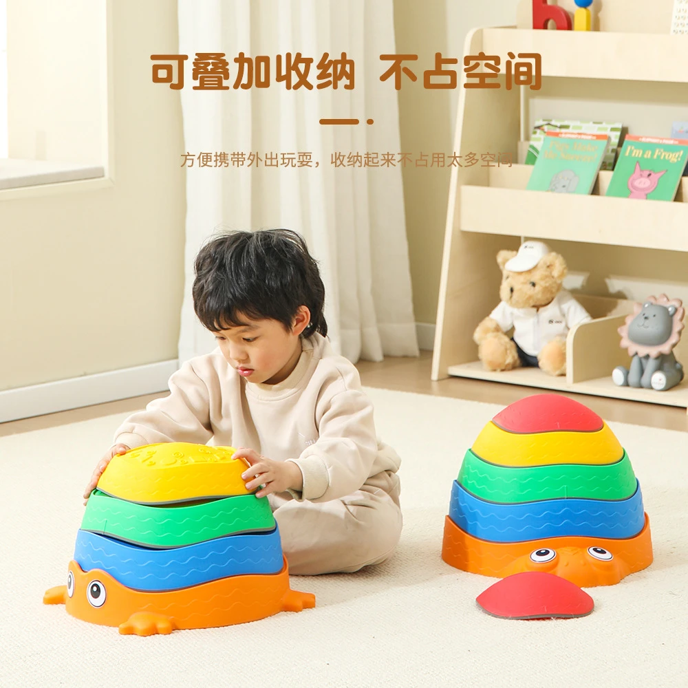 感统训练器材前庭平衡触觉球多彩过河石儿童半圆榴莲球幼儿园家用