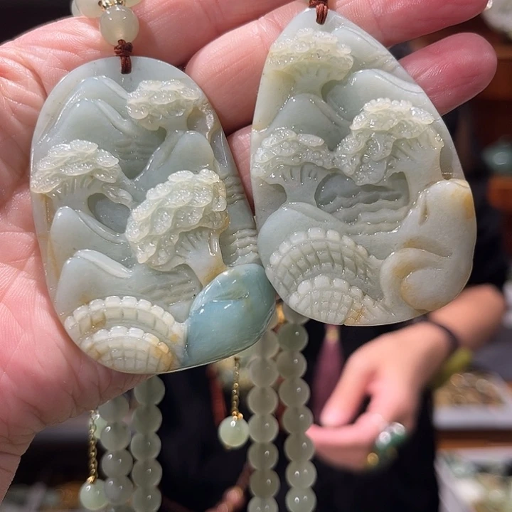 未镶嵌岫玉毛衣链