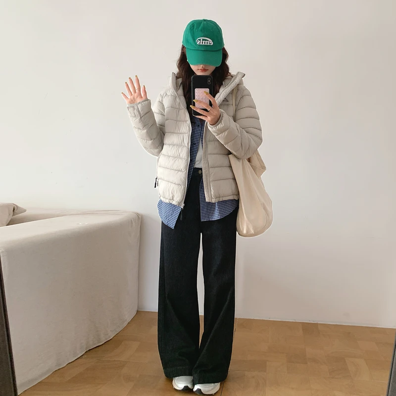 排骨棉服女2025新款轻薄短款显瘦韩版棉衣连帽棉袄小个子外套