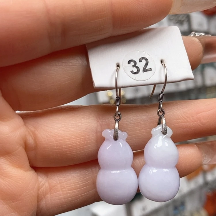 【闪购商品】翡翠耳饰银S925镶嵌耳饰