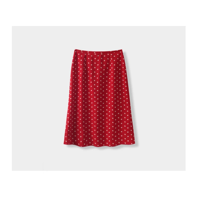 【夏夜晚风】宽松慵懒休闲碎花裙女夏季新款轻奢小众高腰显瘦中长裙