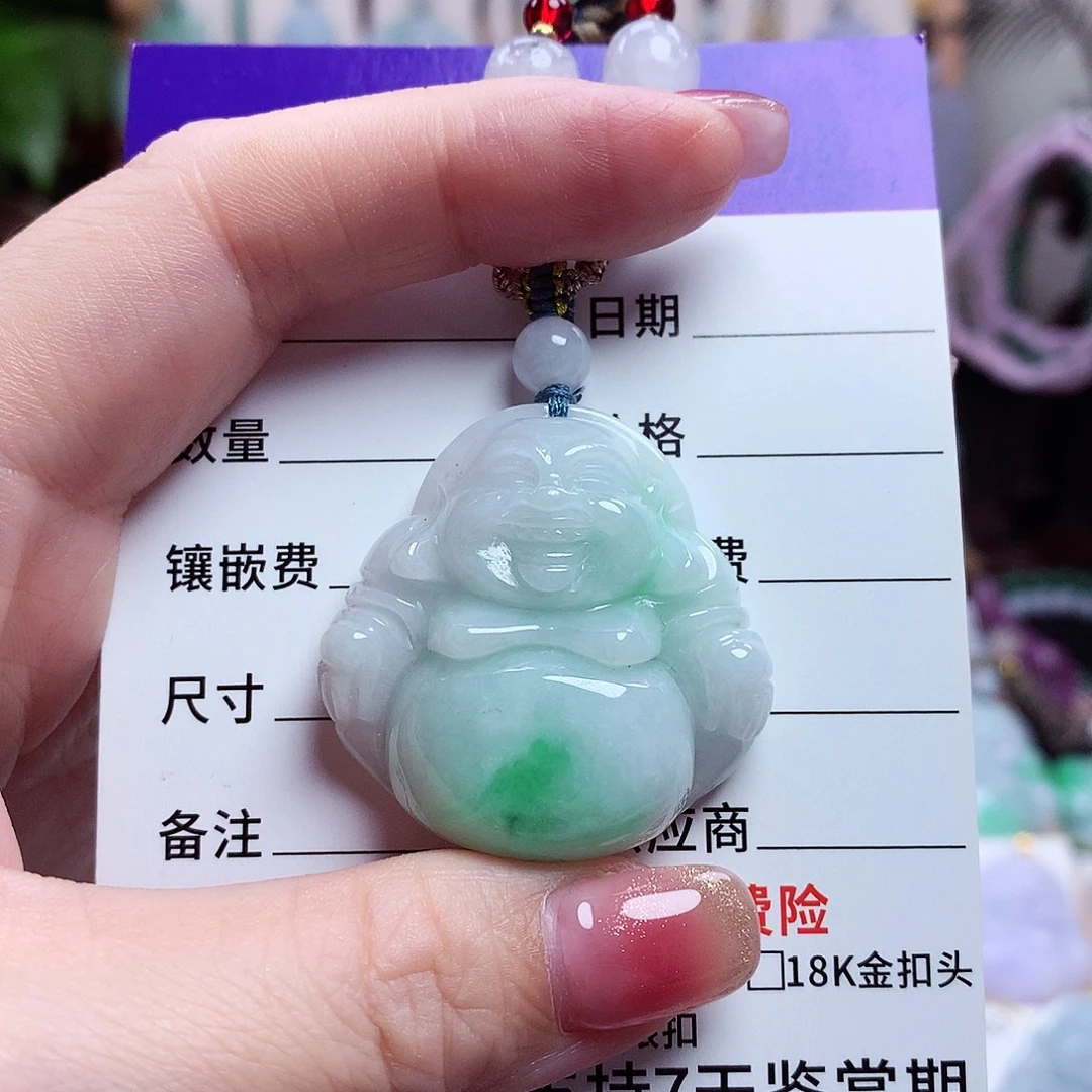 颈饰未镶嵌翡翠佛公12