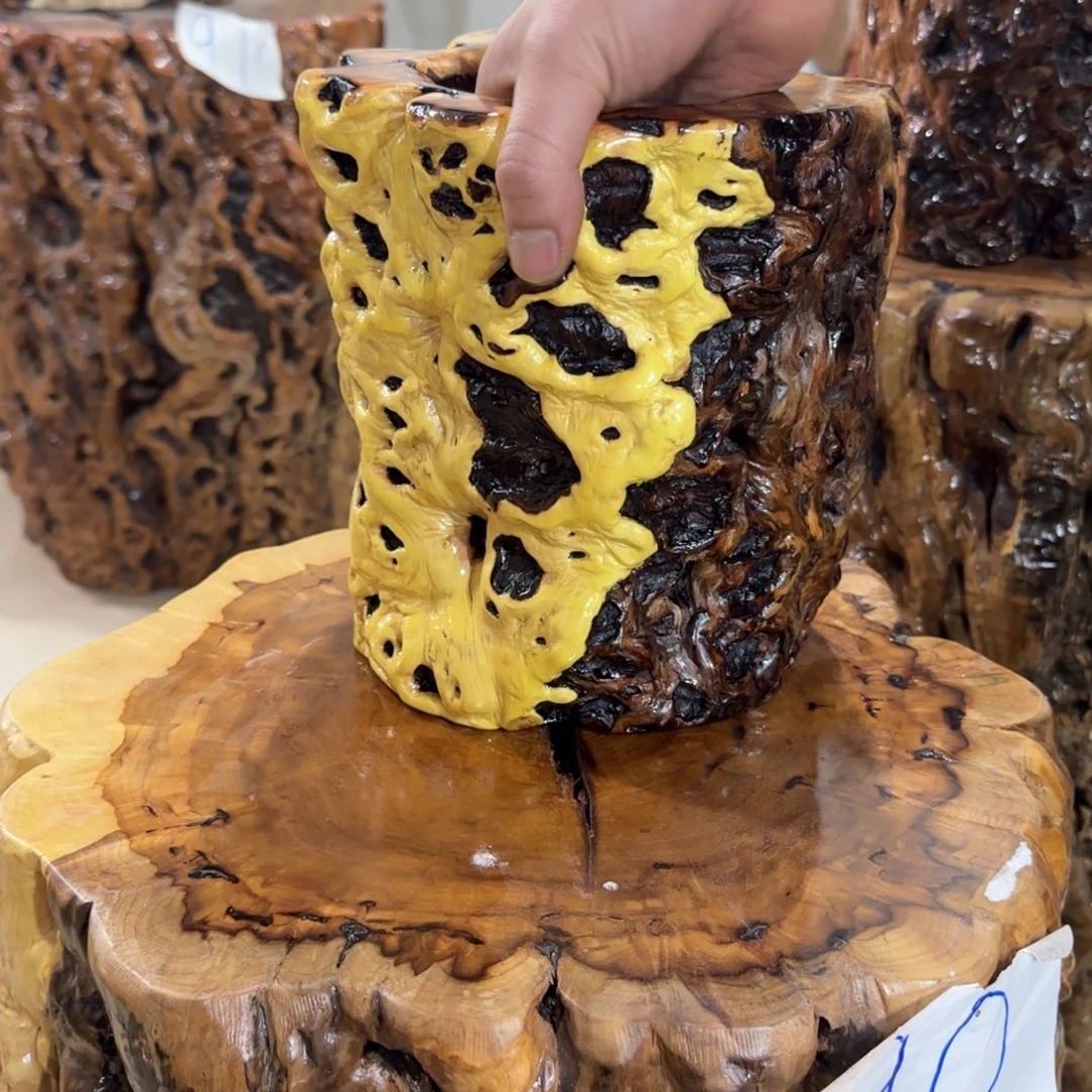 心***意龙纹鸡心枣木手工艺品