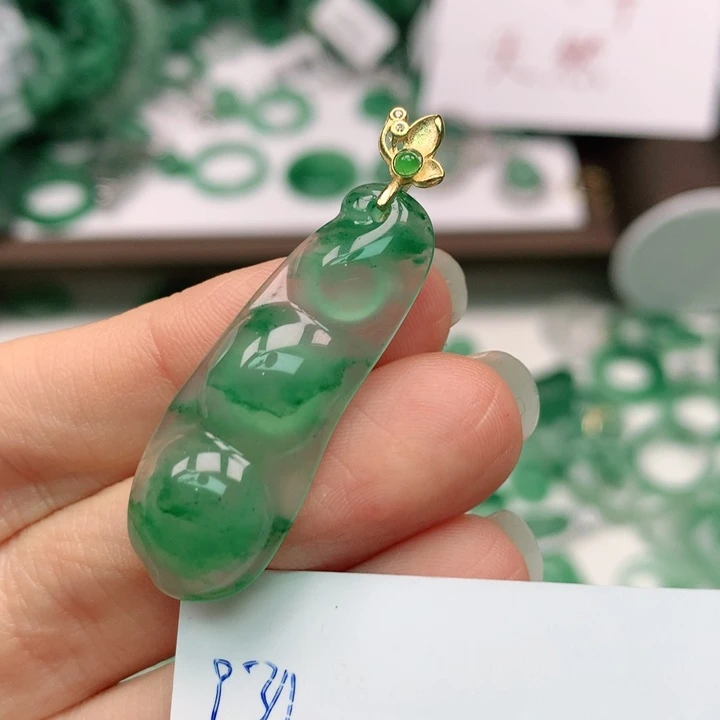 石英质玉颈饰银S925镶嵌沁*