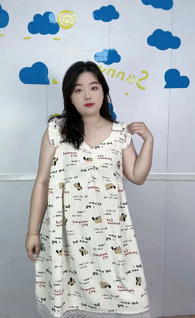 [处理]大码时尚休闲气质居家百搭宽松舒适薄款慵懒睡衣（25092）