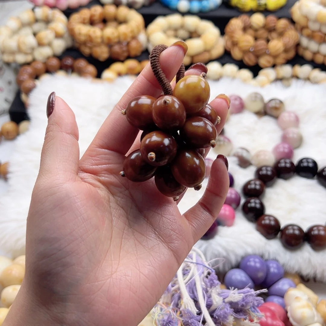 吊坠白玉菩提20-21卡风华鹅蛋干磨菩提葡萄串