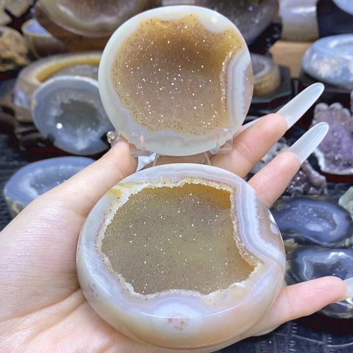 未镶嵌珠宝半成品水晶黄晶盆