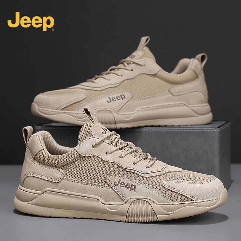jeep吉普男鞋2025冬季新款户外徒步鞋男士运动休闲鞋子男款潮板鞋