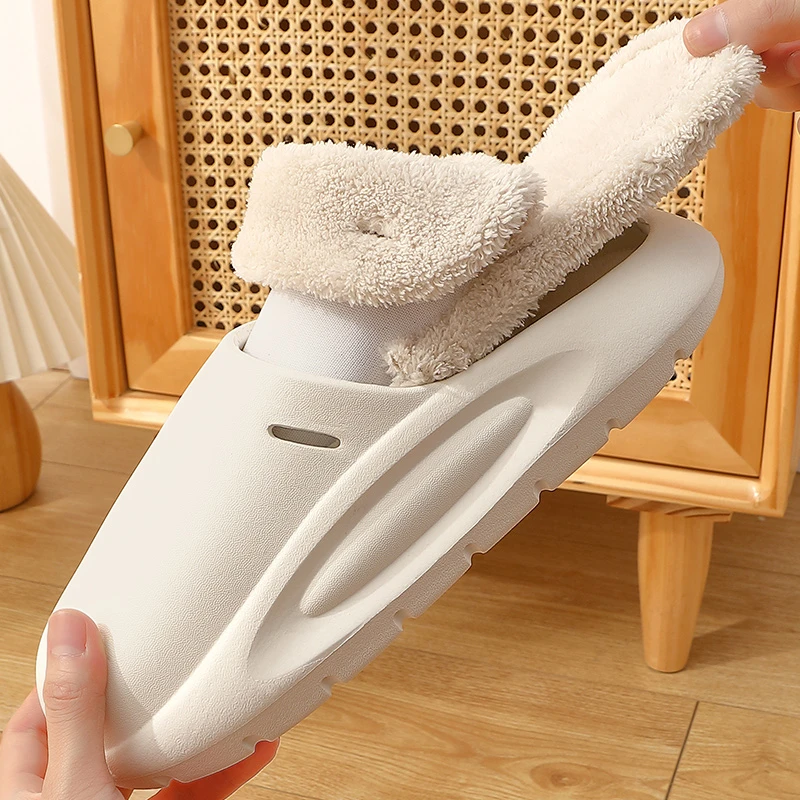 防水可拆卸棉拖鞋女士冬季2025新款卡通可爱加绒保暖防水棉鞋男款