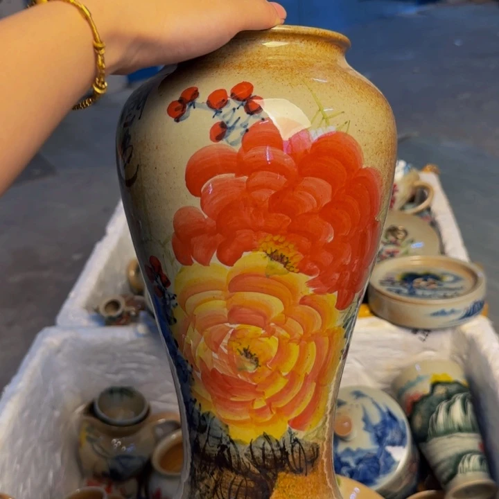 怡***心瓷片景德镇陶瓷手工手绘