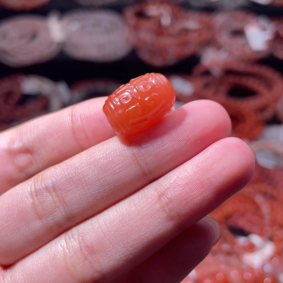 南红玛瑙未镶嵌2035回纹桶珠1875