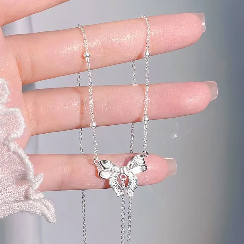 坠链均足银 854在逃公主项链足银999气质轻奢时尚精致