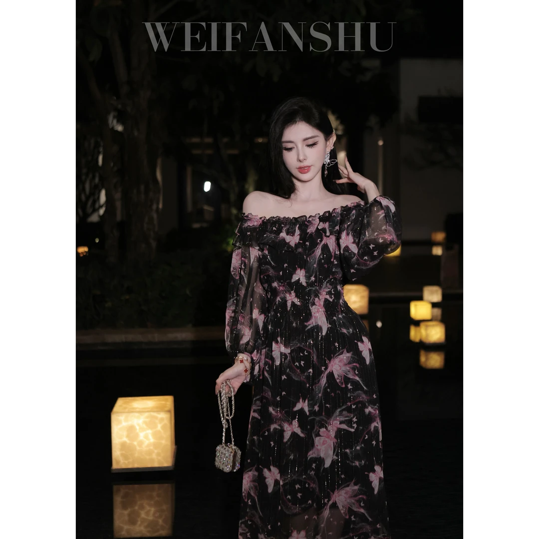WEIFANSHU/魏凡舒【惊鸿艳影】2025早春款金银丝桑蚕丝连衣裙&衬衣