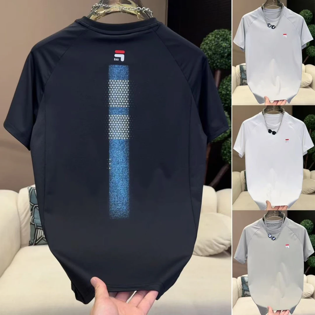 2025激光冲孔速干短袖高级感宽松短袖百搭休闲短袖T恤衫6971