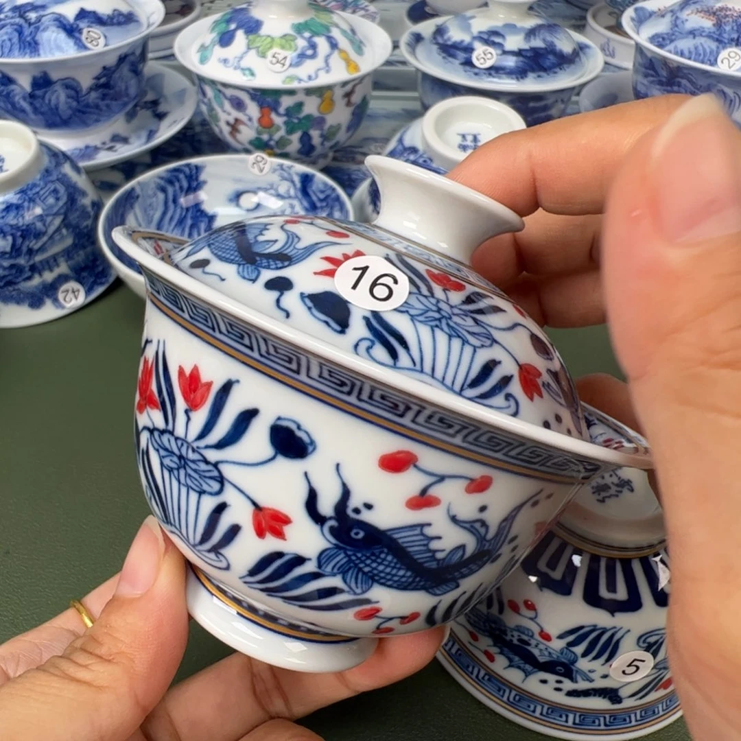 景德镇纯手工纯手绘茶具木木16