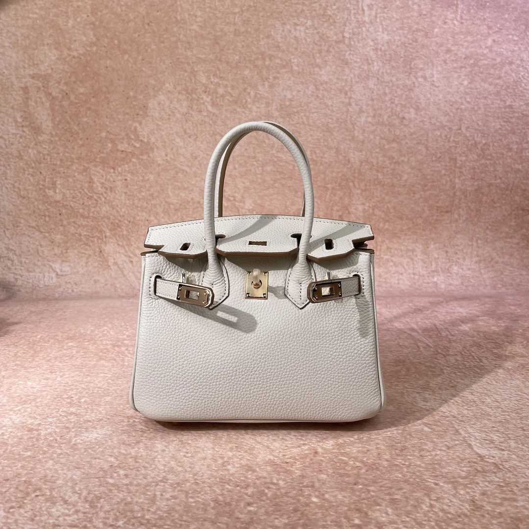 【白色】金扣高定时尚女包-34003B-2