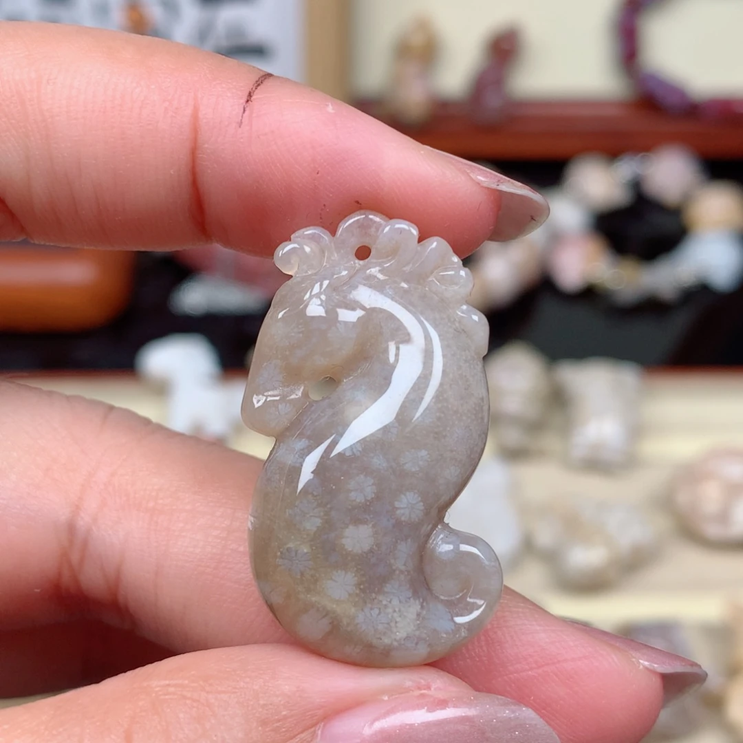 硅化玉珊瑚玉未镶嵌