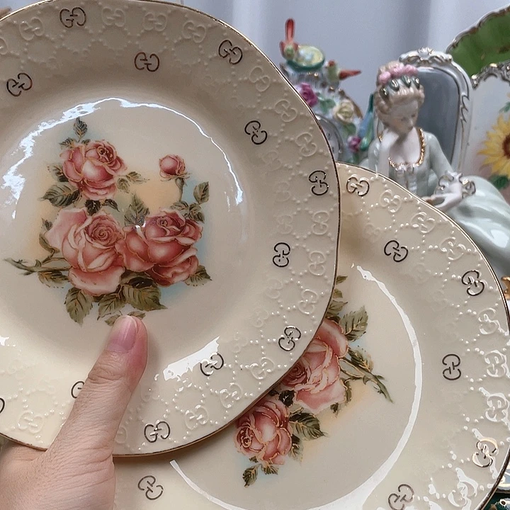 杯碟陶瓷摆件陶瓷微瑕