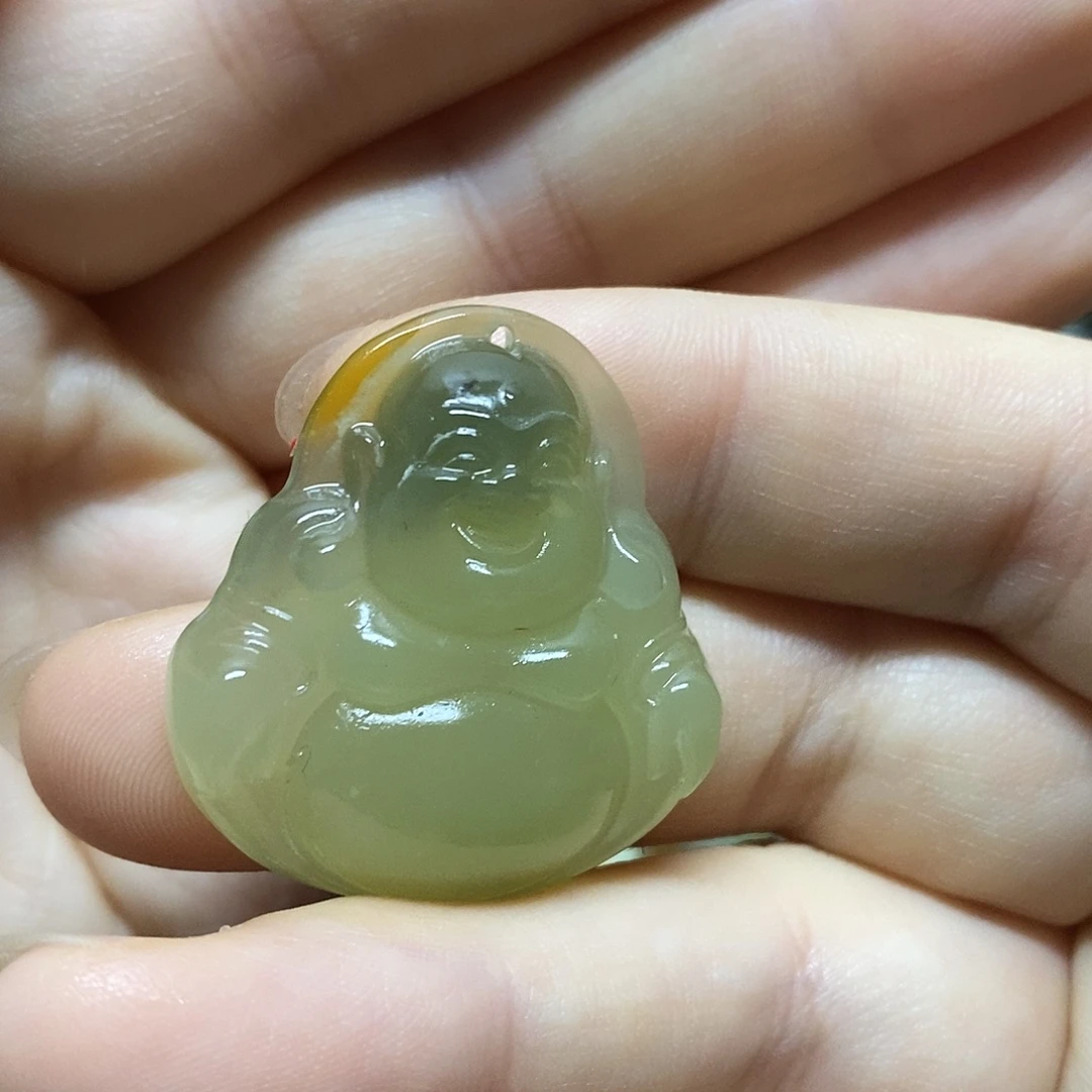 岫玉未镶嵌吊坠(赠链)微瑕