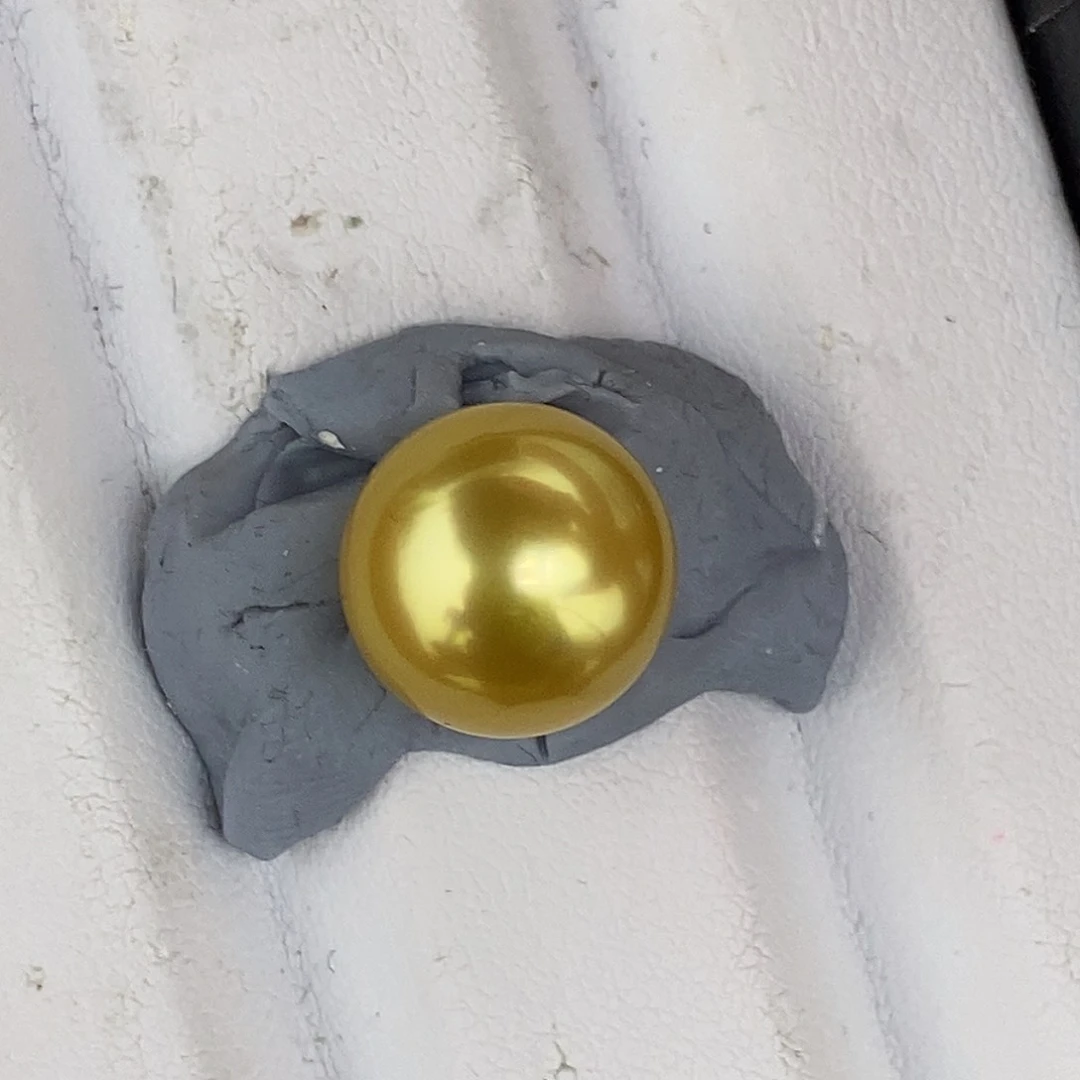 海水珍珠裸珠11.3浓金