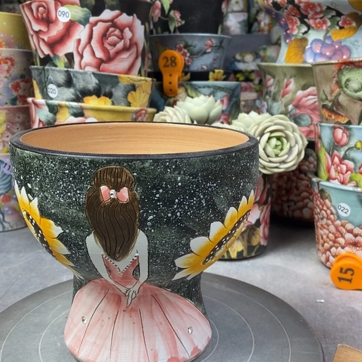 红陶景德镇艺术手绘作品