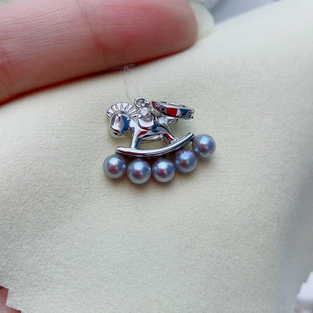 海水珍珠银S925镶嵌颈饰w11