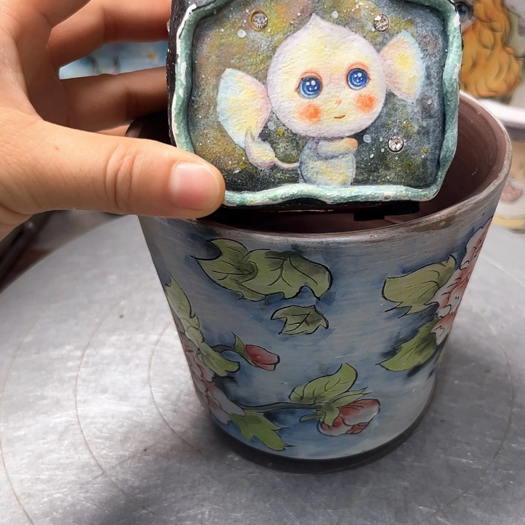 紫砂花盆花卉福利