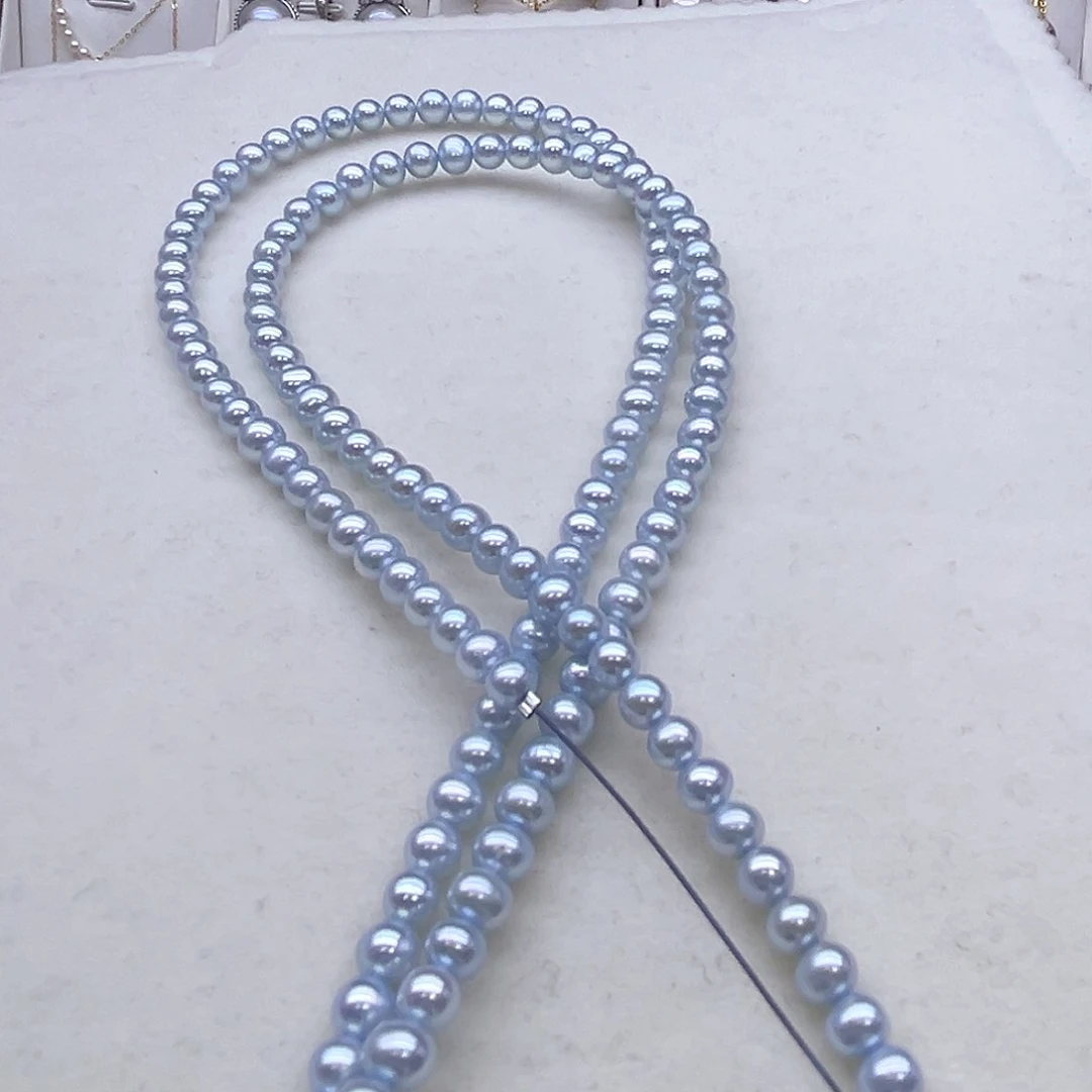 淡水珍珠颈饰银S925镶嵌周*