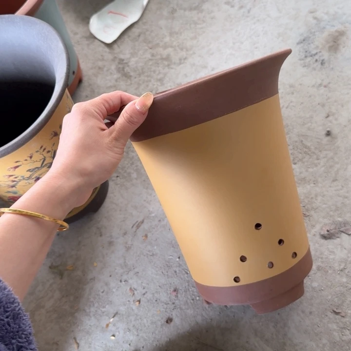 紫砂紫砂花盆21*25