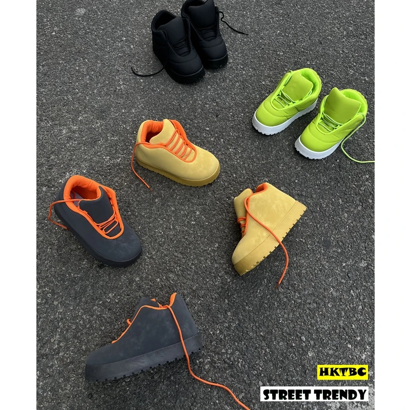 HKBTC/小众潮流男士新款潮鞋百搭厚底防滑面包鞋男2024爆款正版