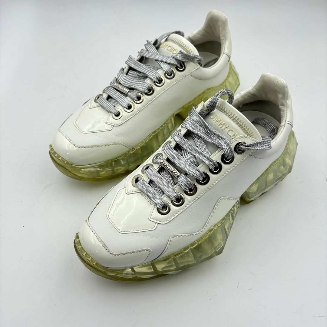 95新 JIMMY CHOO/吉米周 35码/jimmy choo钻石老爹鞋/无盒/95新