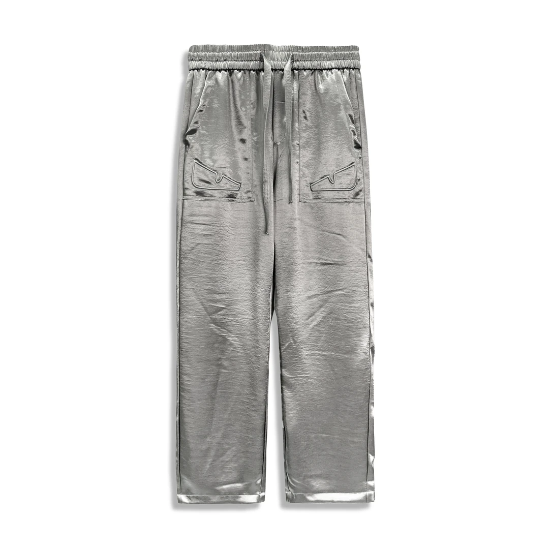 CB-C38-春季新款缎面高级感时尚直筒休闲长裤