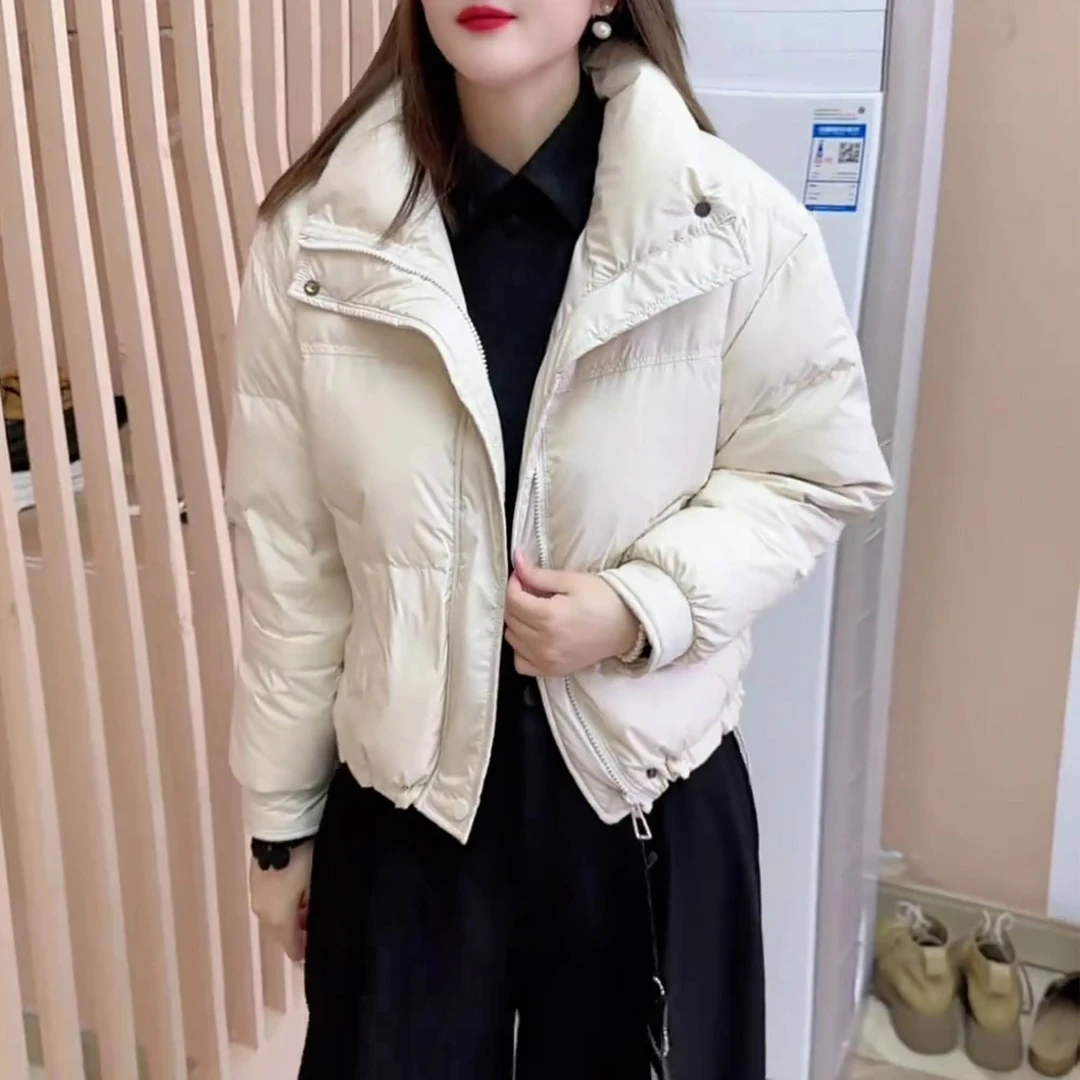 时尚休闲百搭立领棉衣外套2025冬季新款宽松显瘦加厚保暖短款棉服