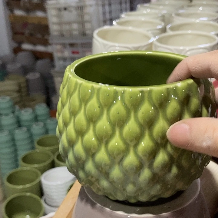 摆件陶陶盆有孔 瑕疵介意勿拍