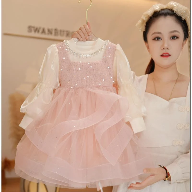 【Y.k8518】2025新款女童洋气礼服重工公主裙设计师款气质连衣裙