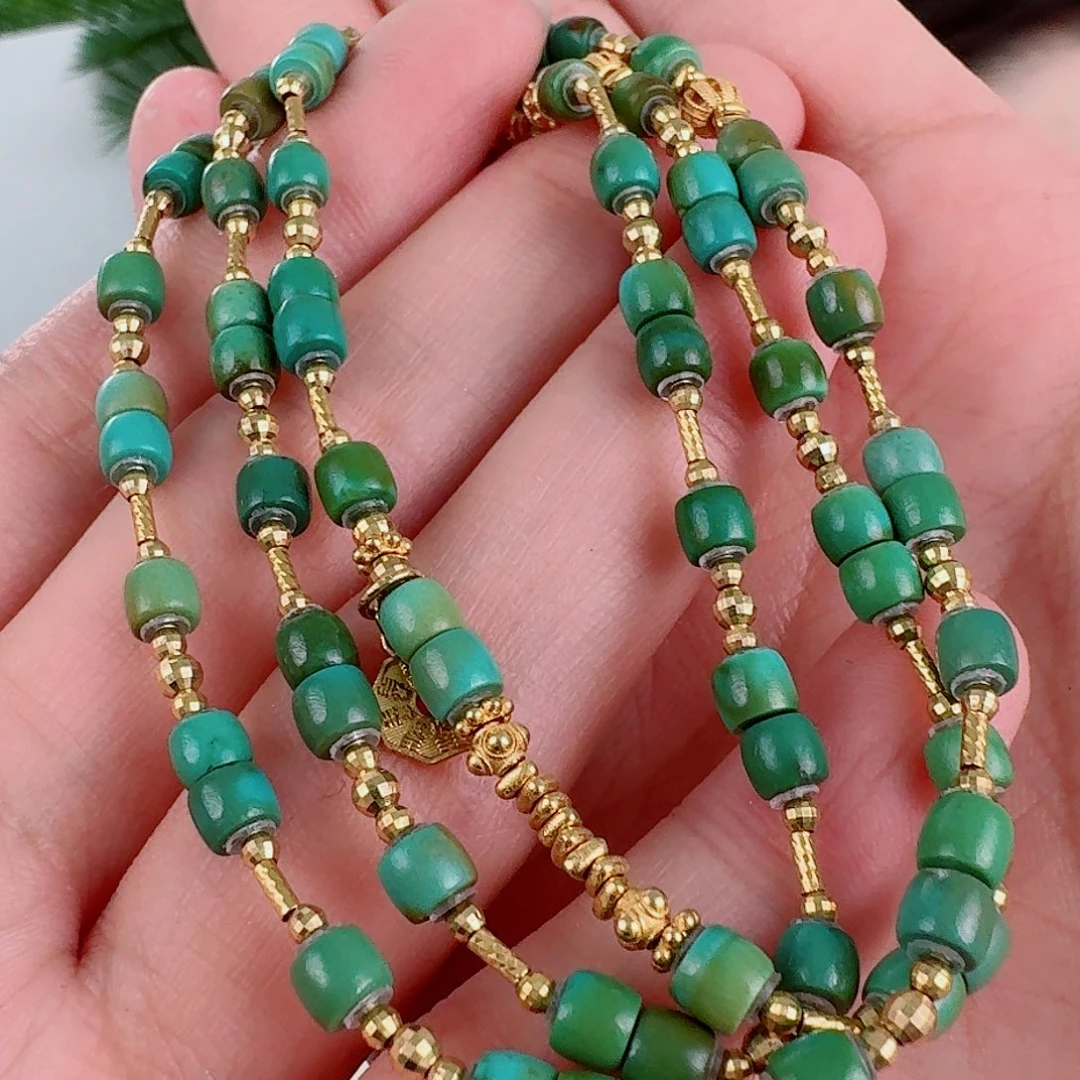 18K金镶嵌绿松石珠宝奇石