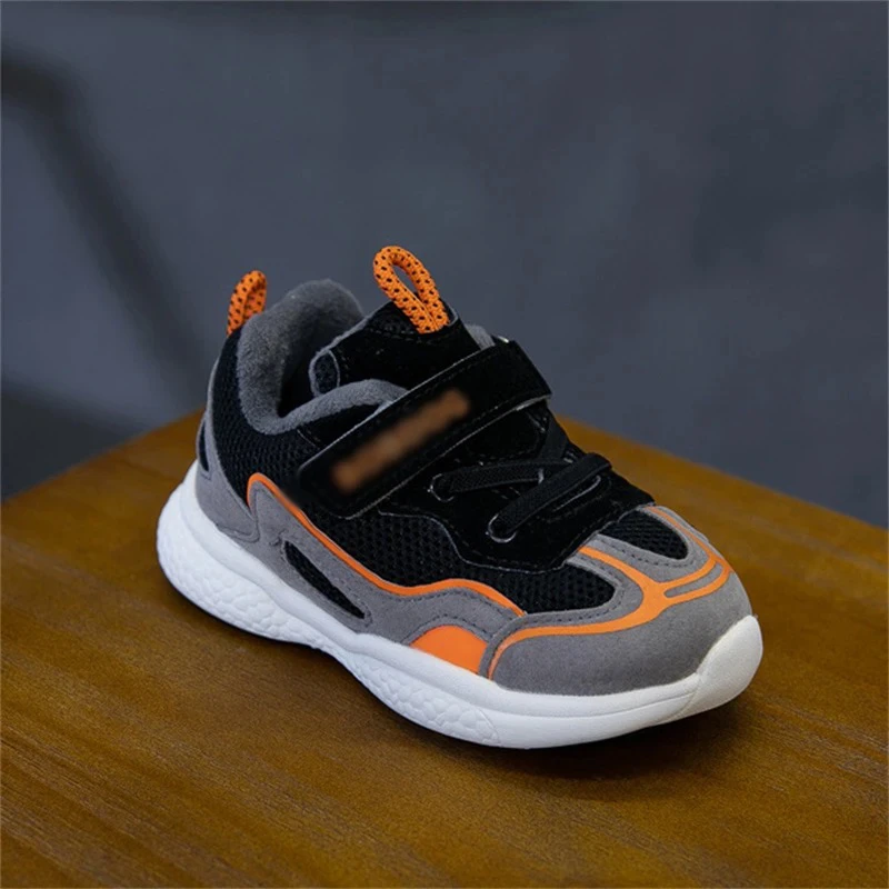 冬季棉鞋学步鞋透气拼色保暖加绒网面冬季运动鞋小童软有瑕疵