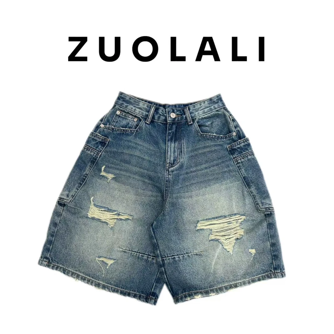 ZUOLALI/左拉励【叠影二代五分】侧口袋设计-夏季高腰五分裤