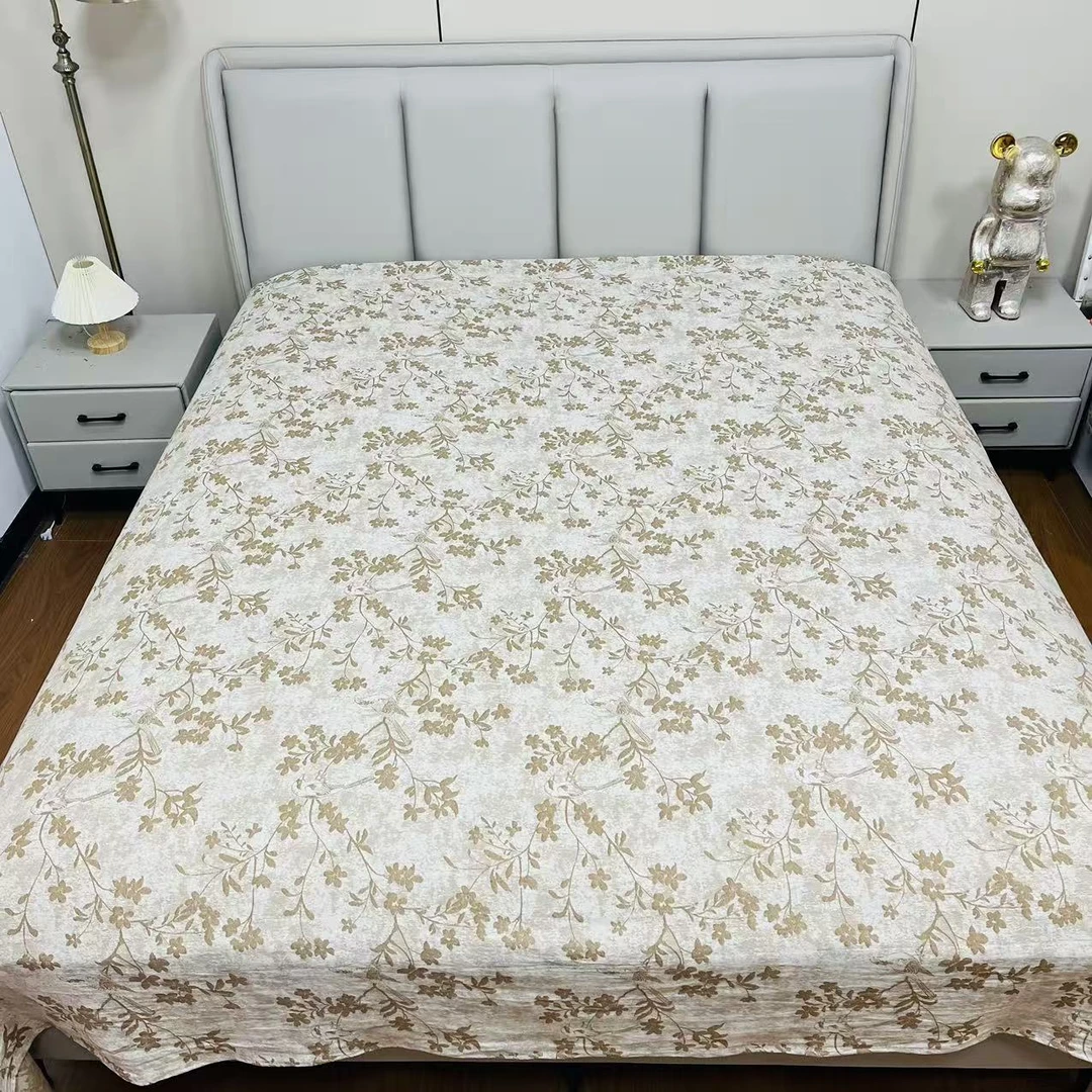 【喜上眉梢床单】棉麻色织提花直角边床单245*250