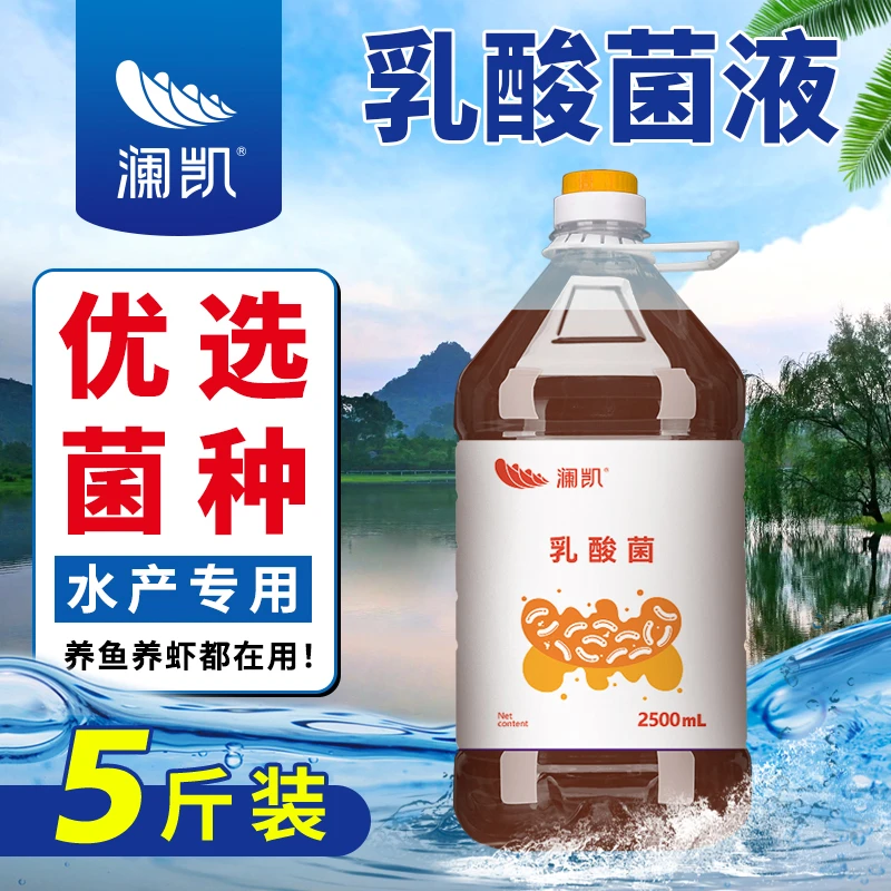 乳酸菌液水产养殖虾蟹鱼塘调水净水降低pH值水产用拌料宝益生菌种