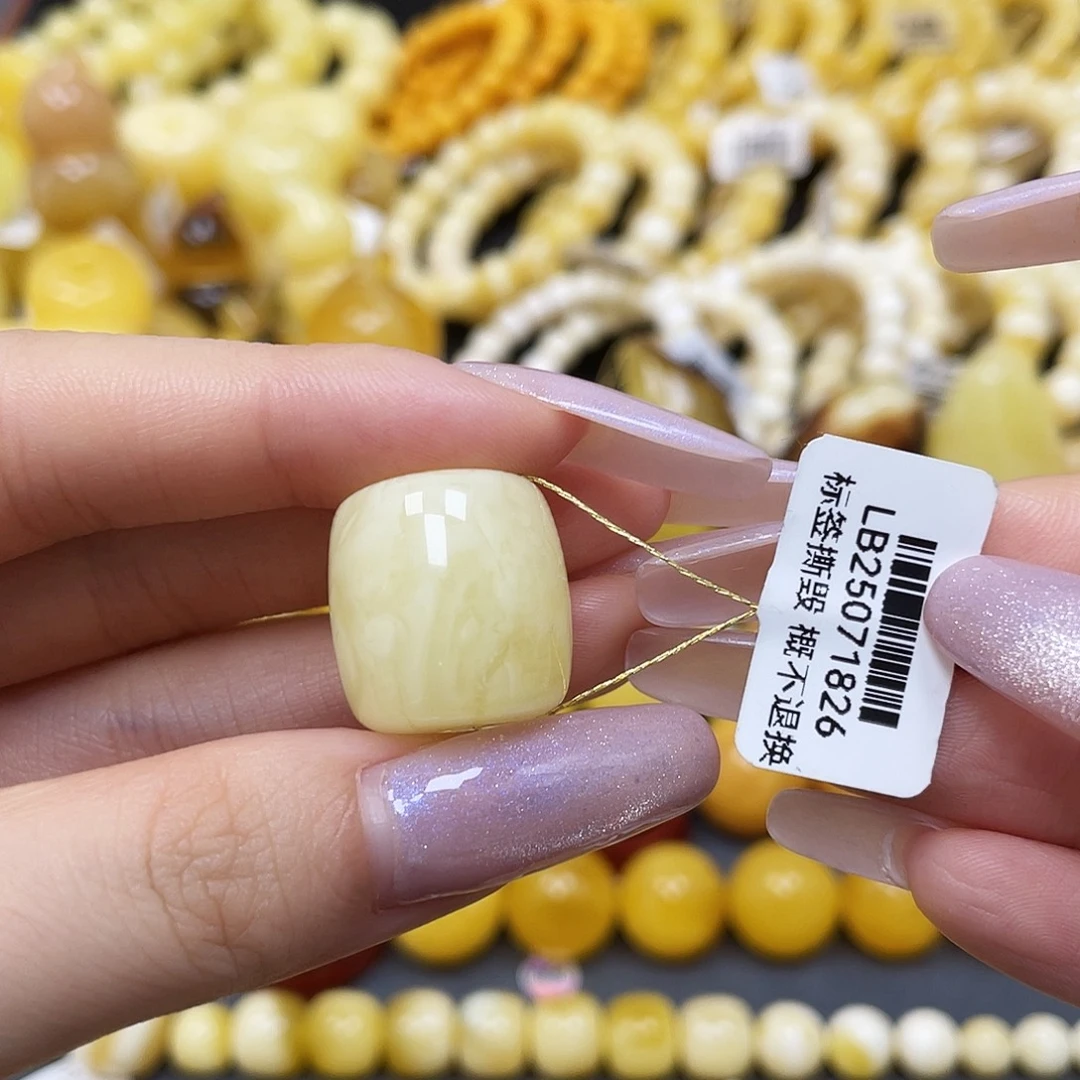 琥珀未镶嵌裸石桶珠18✖️19mm