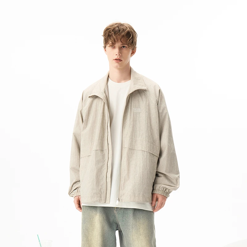 【INXX】潮牌复古做旧感短外套印花刺绣短夹克男女同款XRF1140546