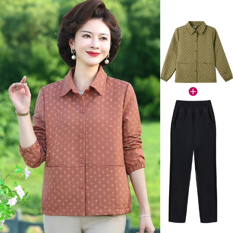 中年妈妈春秋装短款外套老年人洋气时尚薄款上衣中老年女2026年秋
