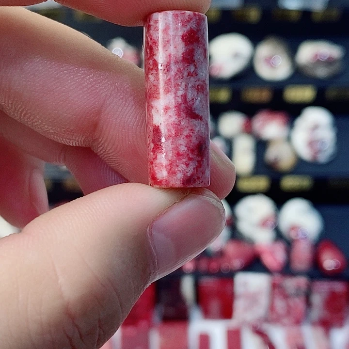 天然辰砂天然朱砂桶珠21