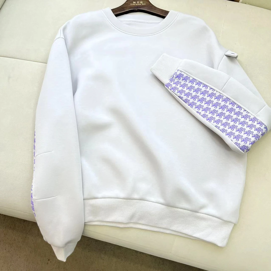 百搭袖口印花秋季新款长袖卫衣 H741