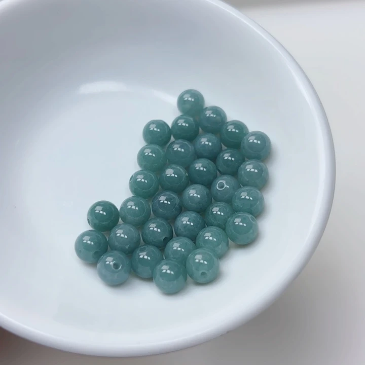 未镶嵌手链翡翠散珠30+2颗卡7