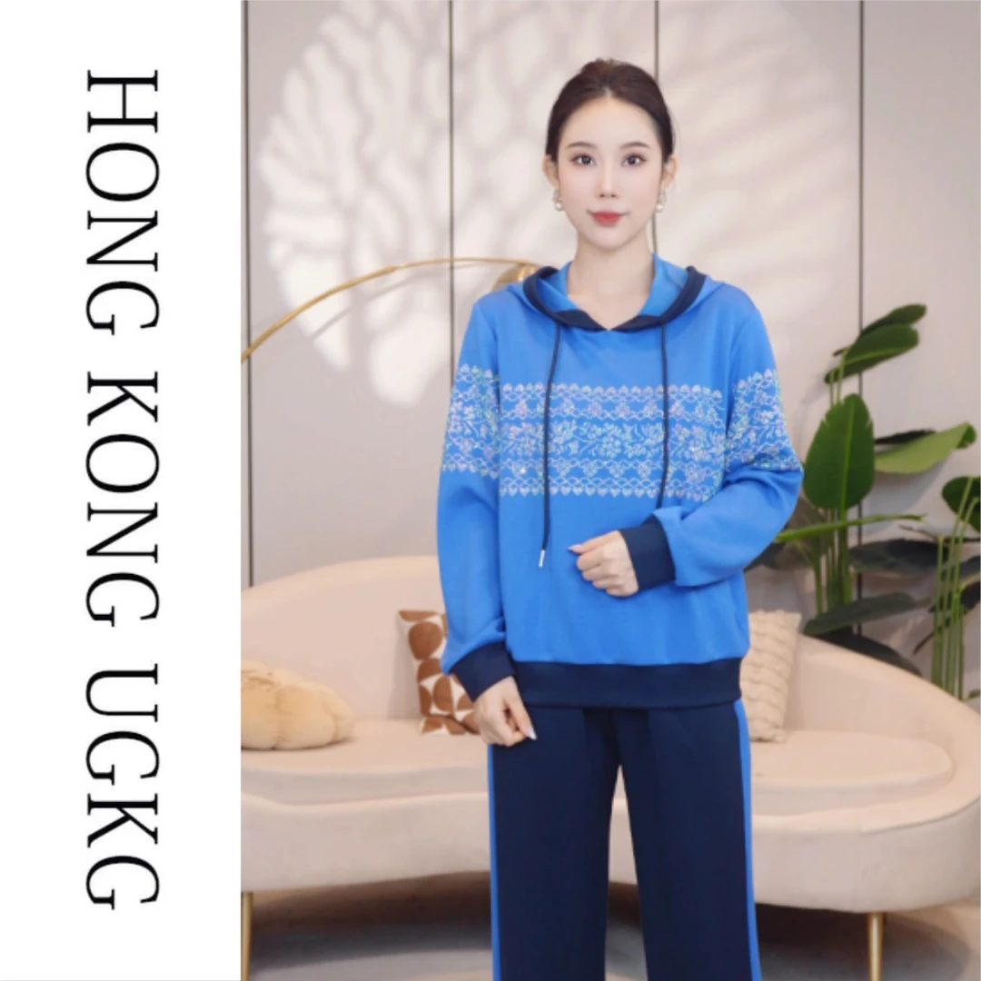 香港UGKG妈妈运动服套装女秋季新款卫衣休闲两件套WW-73253ZH094